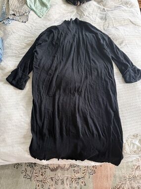 NWOT Free People Black Long Sleeve Midi Dress sweater